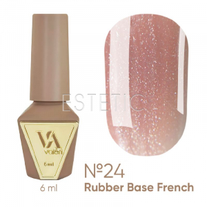 База Valeri French Base № 24 Shimmer коричнево-бежева з срібним шиммером, 6 мл