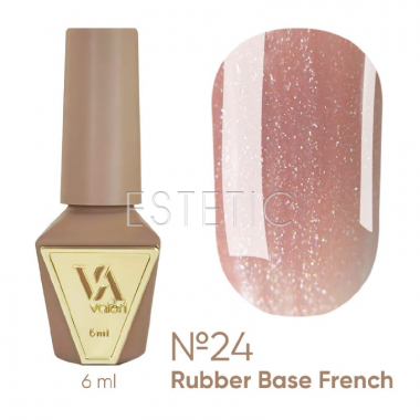 База Valeri French Base № 24 Shimmer коричнево-бежевая с серебряным шиммером, 6 мл