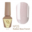 База Valeri French Base №25 Shimmer сливочно-розовый с серебряным шиммером, 6 мл