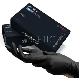 Рукавички нітрилові MediOk Nitril Space Black S, 3,5 г чорні, ПАЧКА