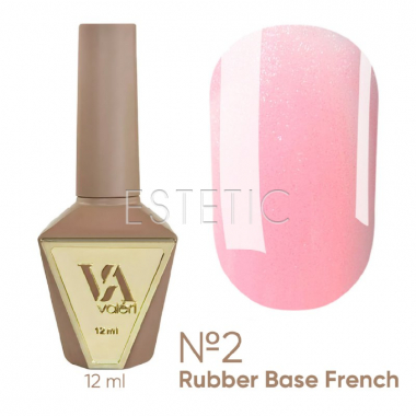 База Valeri French Base №  2 Shimmer пудровый светло-розовый теплый с серебрянным шиммером, 12 мл