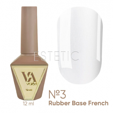 База Valeri French Base №  3 Shimmer молочно-белая с золотистым шиммером,12 мл