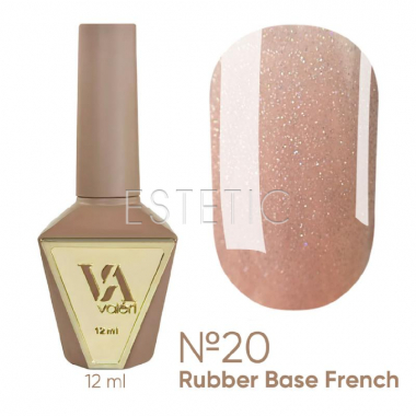 База Valeri French Base № 20 Shimmer песочный беж с разноцветным шиммером, 12 мл