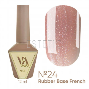 База Valeri French Base № 24 Shimmer бежева з срібним шимером, 12 мл
