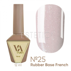 База Valeri French Base № 25 Shimmer айворі рожевий з срібним шиммером, 12 мл