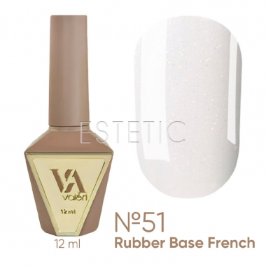 База Valeri French Base №51 Opal молочная опаловыми блестками, 12 мл