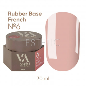 База Valeri French Base №  6 Cover теплый бежево-розовый нюд, 30 мл