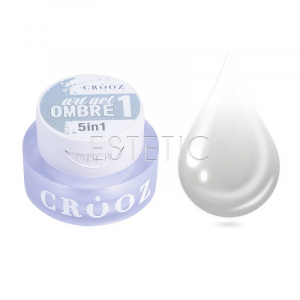 Гель краска для омбре Crooz Art gel 5в1 01 ombre молочно-біла, без липкого шару, 3 мл