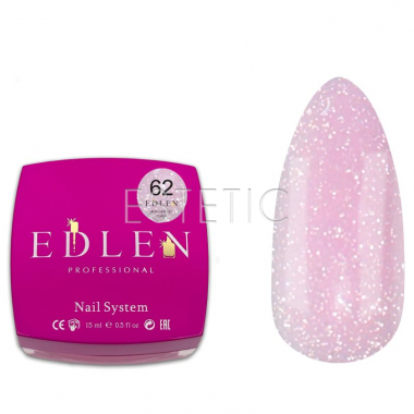 Гель Edlen Builder gel Flash №62 светоотражающий лиловый светлый, 15 мл