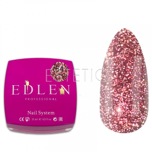 Гель Edlen Builder gel Flash №64 светоотражающий красный, 15 мл