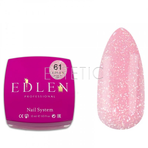 Гель Edlen Builder gel Flash №61 светоотражающий пастелный розовый, 15 мл