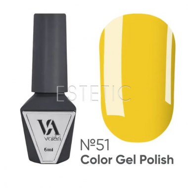 Гель-лак Valeri Color № 51 жовтий, 6 мл