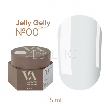 Гель желе для ногтей Valeri Jelly Gelly №00 прозрачный, 15 мл