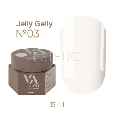 Гель желе для ногтей Valeri Jelly Gelly №03 молочно-бежевый, 15 мл