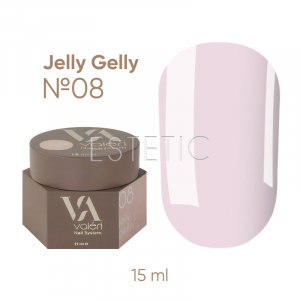 Гель желе для нігтів Valeri Jelly Gelly №08 зефірний рожево-ліловий ніжний, 15 мл