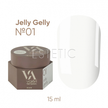 Гель желе для ногтей Valeri Jelly Gelly №01 молочный, 15 мл
