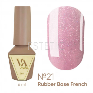 База Valeri French Base № 21 Shimmer пудровий бузковий з голографічним мікроблиском, 6 мл