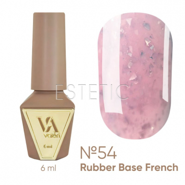 База Valeri French Base № 54 Potal пудровый розовый с серебряной и матовой поталью,6 мл