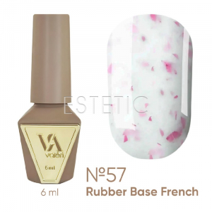 База Valeri French Base № 57 Potal молочная с розовой поталью, 6 мл