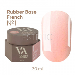 База Valeri French Base №  1 Shimmer пудровый светло-розовый теплый с золотистым шиммером, 30 мл
