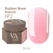 База Valeri French Base №  2 Shimmer пудровый светло-розовый теплый с серебрянным шиммером, 30 мл
