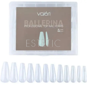 Верхні форми для нарощування Valeri Top Nail Forms Balerine, 120 шт