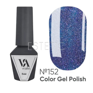 Гель-лак Valeri Color №152 синий васильковый с сиреневым дзеркальным блеском, 6 мл
