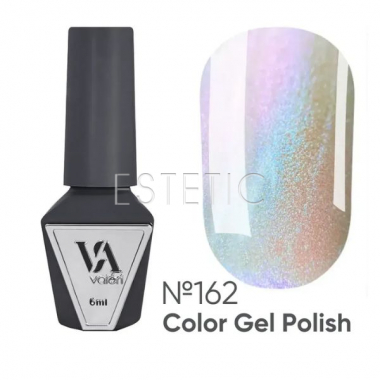 Гель-лак Valeri Color №162 голубой микроблеск с переливом фуксии на прозрачном, 6 мл