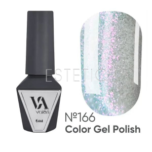Гель-лак Valeri Color №166 розовый микроблеск с пурпурным переливом на прозрачном, 6 мл