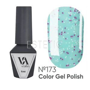 Гель-лак Valeri Color №173 светло-бирюзовый с розовым, эффект смузи, 6 мл