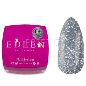Гель Edlen Builder gel Flash №68 світловідбиваючий графіт, 30 мл
