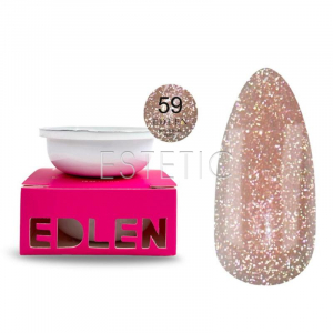 Гель Edlen Builder gel Flash №59, Змінний картридж, світловідбиваючий теплий тауп, 15 мл