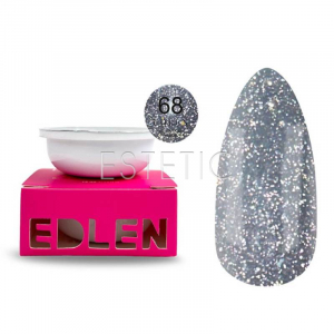 Гель Edlen Builder gel Flash №68, Змінний картридж, світловідбиваючий графіт, 30 мл