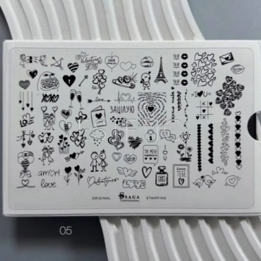 Пластина для Стемпинга SAGA professional №05 Love