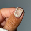 Гель-лак Dark gel polish Cat Eye 32 хрустальный кошачий глаз бежевый телесный, 6 мл