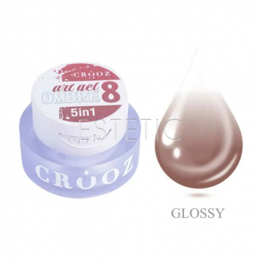 Гель краска для омбре Crooz Art gel 5в1 ombre №08 нюд с холодным подтоном, 3 мл