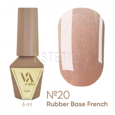 База Valeri French Base №20 Shimmer песочный беж с шиммером голографик, 6 мл