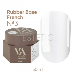 База Valeri French Base № 3 Shimmer молочно-біла з золотистим шимером,30 мл