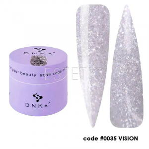 Гель для нарощування DNKa Builder Gel #0035 Vision сяючий світло-ліловий, 15 мл