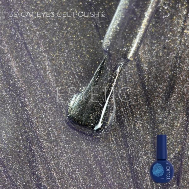 Гель-лак Touch Gel polish 3D Cat Eyes 06 кошачий глаз, светло серый с фиолетовым оттенком, 9 мл