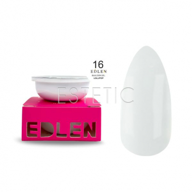 Гель для ногтей EDLEN Builder gel №16 Lollipop сменный картридж, молочный, 30 мл