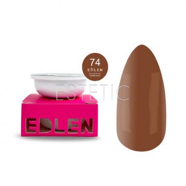 Гель для ногтей EDLEN Builder gel №74 Lviv (Coffee in Lviv) сменный картридж, какао с молоком,30 мл
