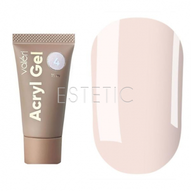 Акригель Valeri Acryl Gel №04 молочно-кремовый, 15 мл