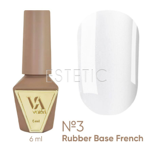 База Valeri French Base №3 Shimmer молочно-белая с золотистым шиммером,6 мл
