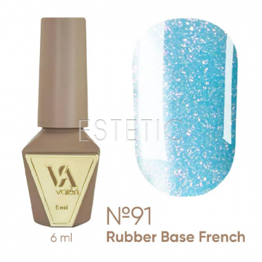 База Valeri French Base №91 Fairy tale голубая с лиловым шиммером, 6 мл