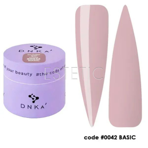 Гель для нігтів DNKa Builder Gel #0042 Basic пилова троянда Mauve, 15 мл