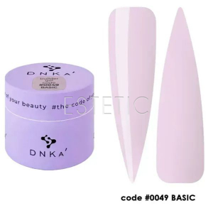 Гель для нігтів DNKa Builder Gel #0049 Basic холодний молочно-рожевий, 15 мл