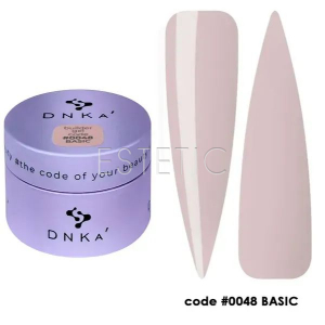 Гель для нігтів DNKa Builder Gel #0048 Basic свытлий теплий рожевий нюд, 30 мл
