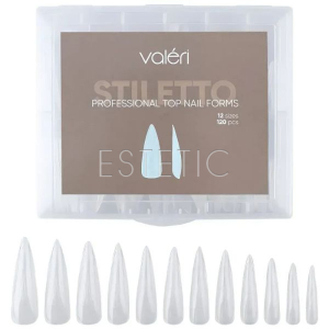 Верхние формы для наращивания Valeri Top Nail Forms Stiletto стилет, 120 шт
