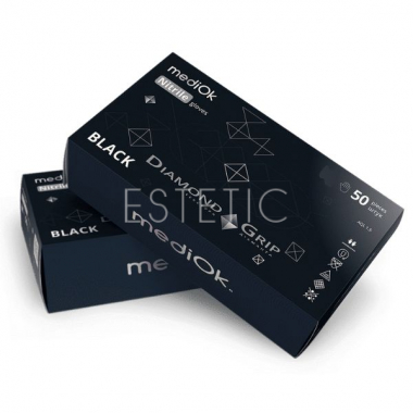 Перчатки нитриловые MediOk Black L, черные, ПАЧКА